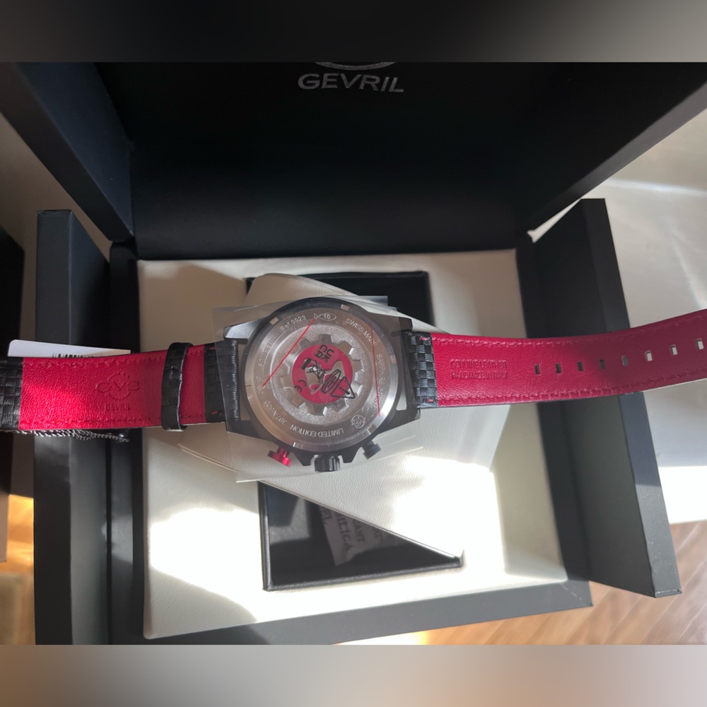 GV2 by Gevril
Men's Scuderia Black Leather Watch 45mm - Picture 12 of 14